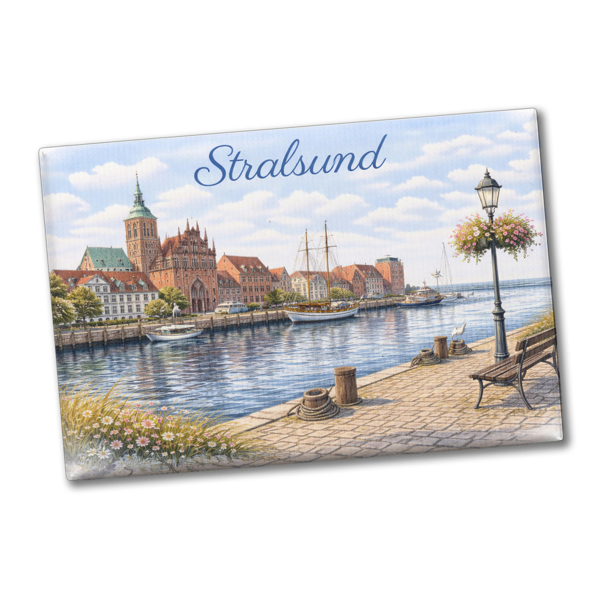 Stralsund Stadtansicht Kirche Souvenir Souvenir Magnet