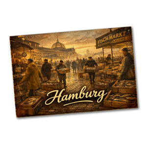 Hamburger Fischmarkt Souvenir Souvenir Magnet Hamburg Szene