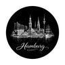 Hamburg Skyline Magnet mit Elbphilharmonie und Michel