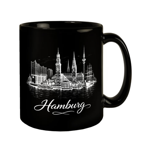 Hamburg Skyline Tasse mit Elbphilharmonie und Michel