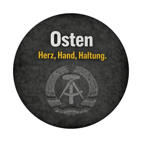 DDR-Stolz Magnet - Herz, Hand, Haltung