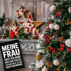 Meine Frau sagt ich habe nur zwei Fehler Souvenir Souvenir Magnet - Ich höre nicht zu und noch was