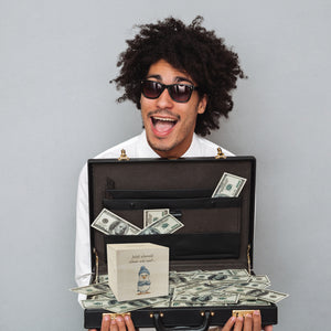 böse schauende Möwe mit Mütze Spardose Jetzt schmeiß rein