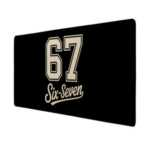 67 six-seven Meme Schreibtischunterlage 69x31cm XXL Mauspad für Social Media und Internetfans