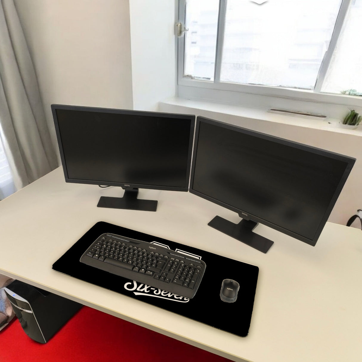 67 six-seven Meme Schreibtischunterlage 69x31cm XXL Mauspad für Social Media und Internetfans