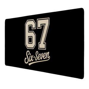 67 six-seven Meme Schreibtischunterlage 69x31cm XXL Mauspad für Social Media und Internetfans