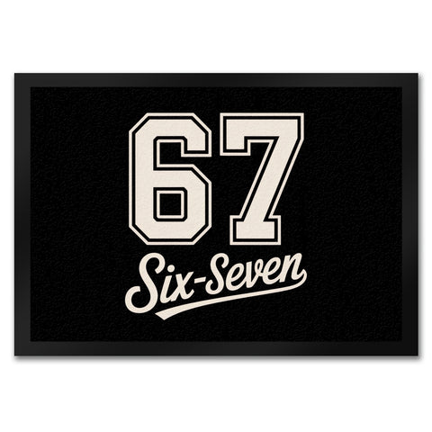 67 six-seven Meme Fußmatte in 35x50 cm für Social Media und Internetfans