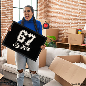 67 six-seven Meme Fußmatte in 35x50 cm für Social Media und Internetfans