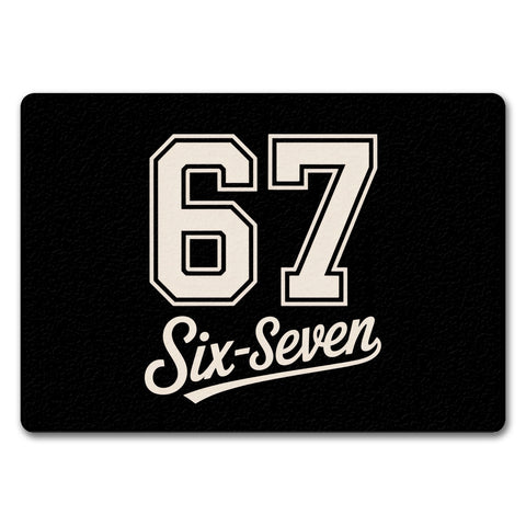 67 six-seven Meme Fußmatte in 35x50 cm ohne Rand für Social Media und Internetfans