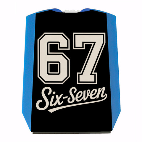 67 six-seven Meme Parkscheibe für Social Media und Internetfans