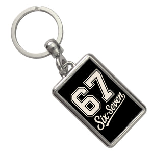 67 six-seven Meme Schlüsselanhänger für Social Media und Internetfans