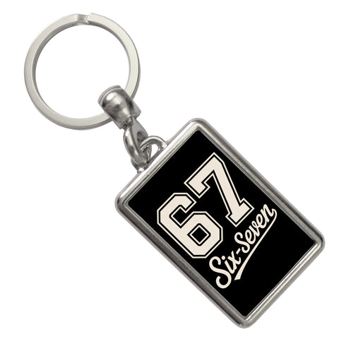 67 six-seven Meme Schlüsselanhänger für Social Media und Internetfans