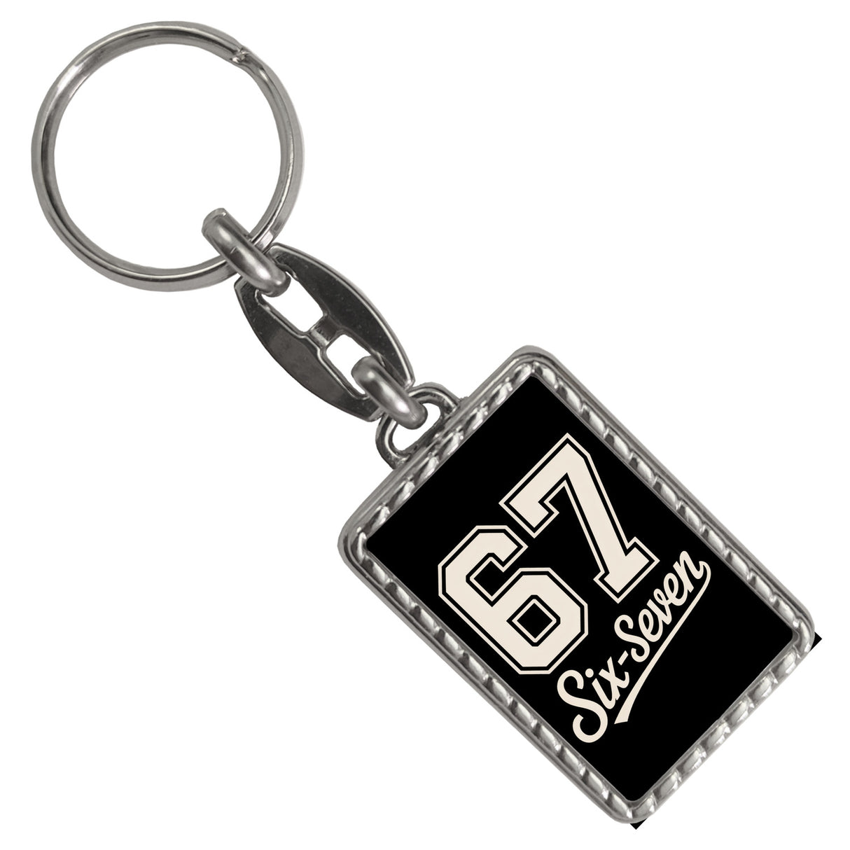 67 six-seven Meme Schlüsselanhänger für Social Media und Internetfans