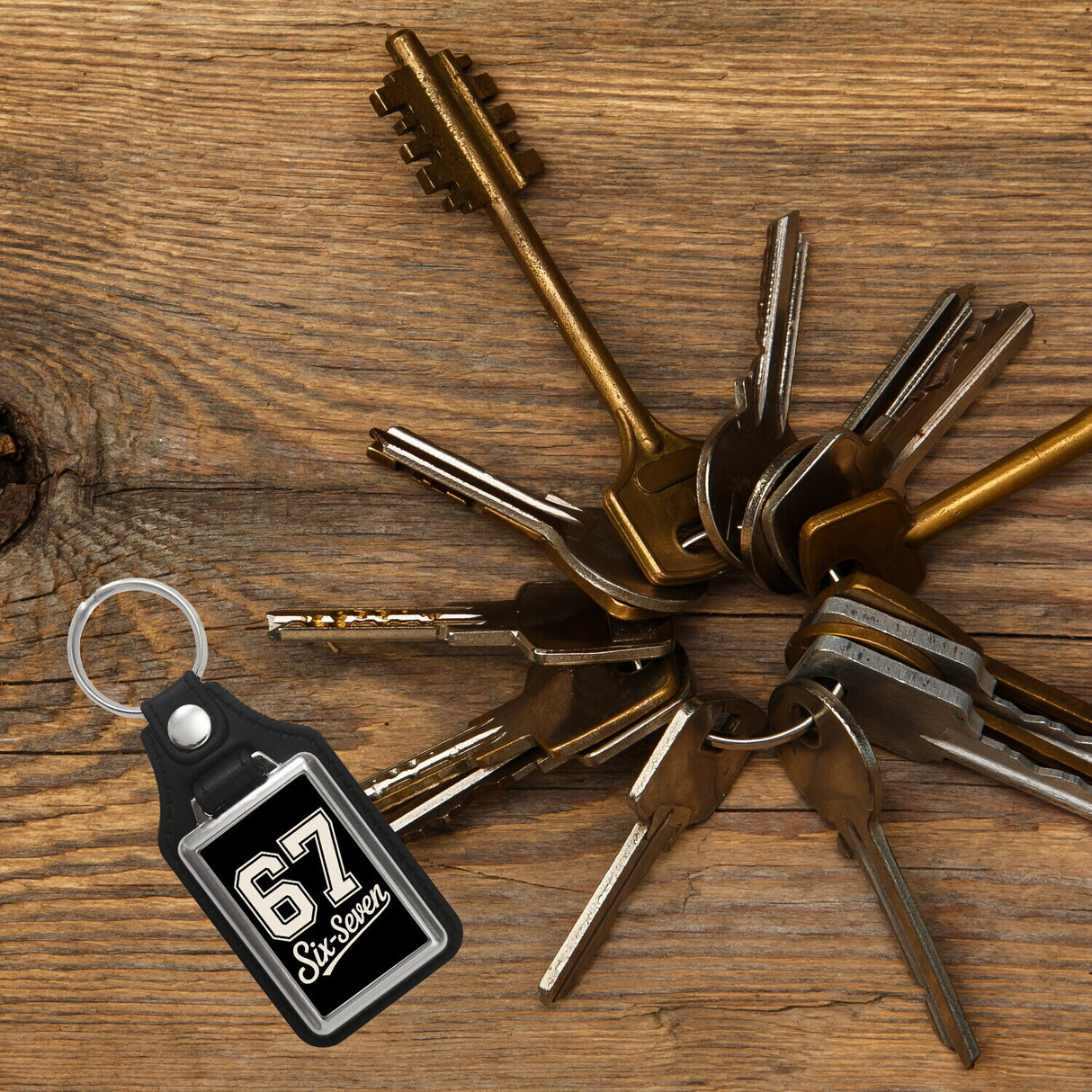 67 six-seven Meme Schlüsselanhänger für Social Media und Internetfans