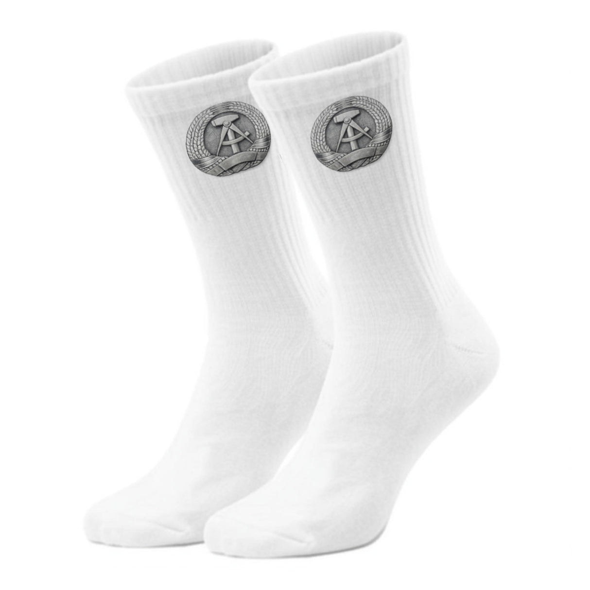 epicsocks DDR-Logo silber Socken in 37-41 im Paar