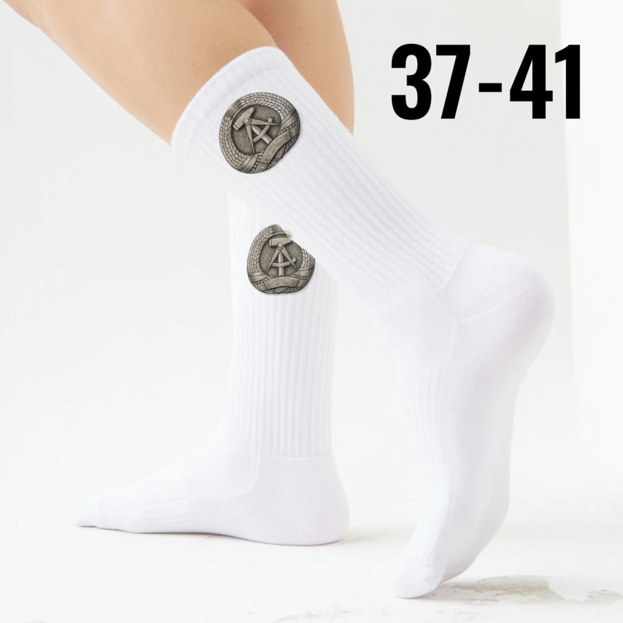 epicsocks DDR-Logo grau Socken in 37-41 im Paar