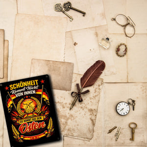 DDR - Schönheit kommt aus dem Osten Metallschild in 15x20 cm