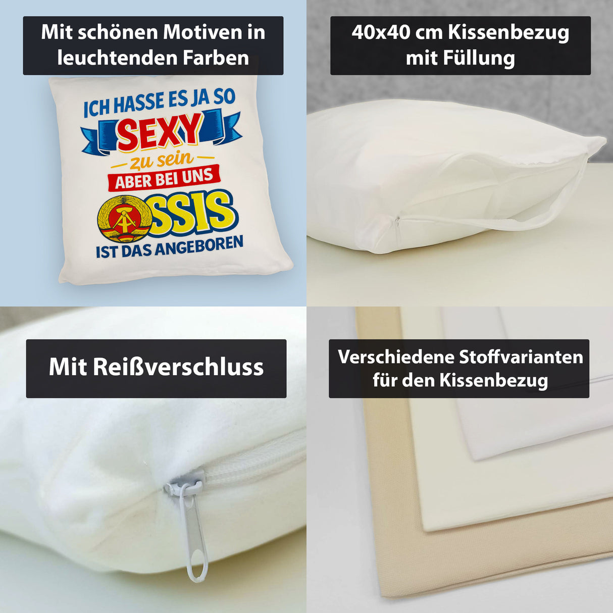 Ossis sind sexy DDR Kissen