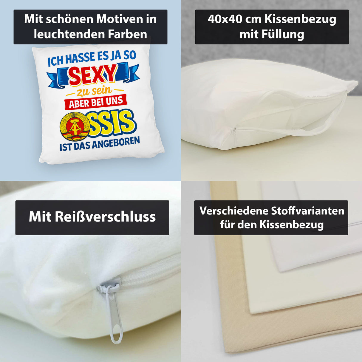 Ossis sind sexy DDR Kissen