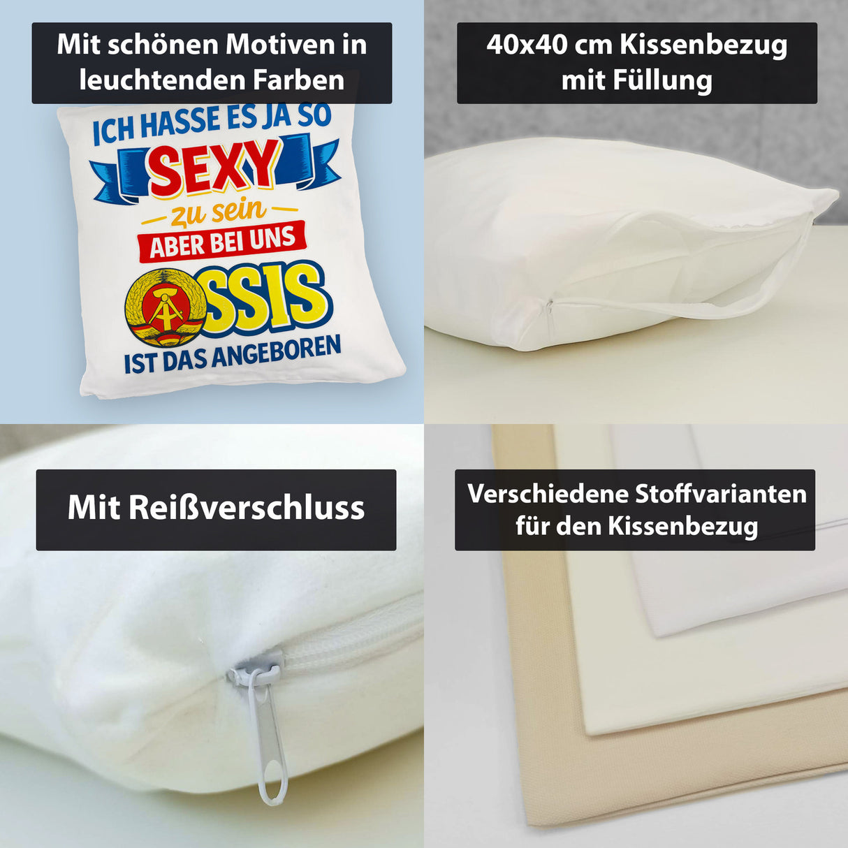Ossis sind sexy DDR Kissen