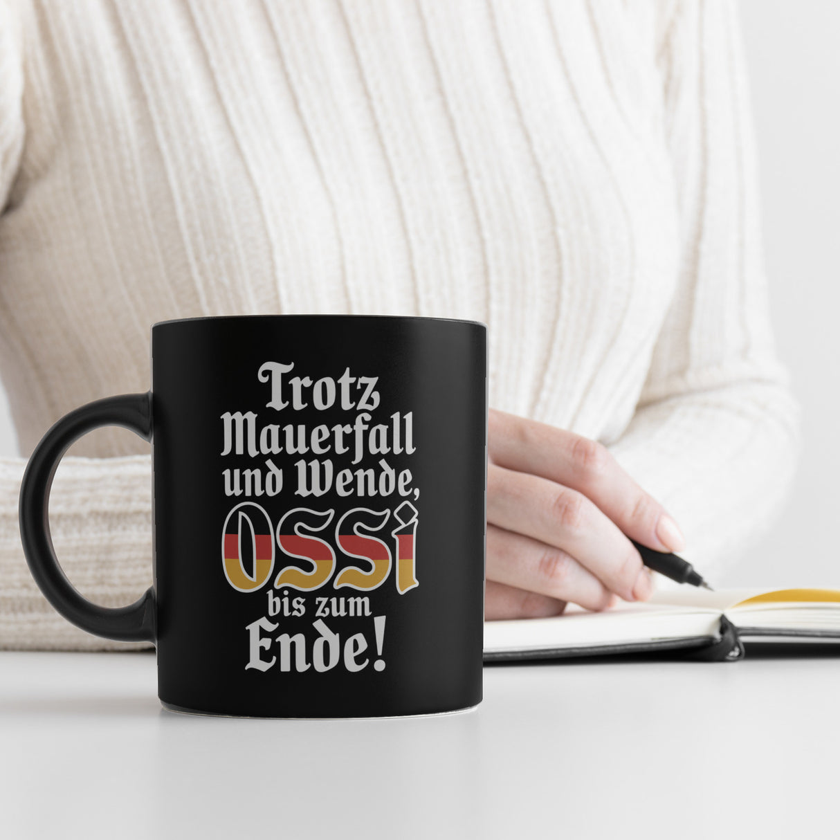 Ossi bis zum Ende Tasse mit Ossi-Spruch
