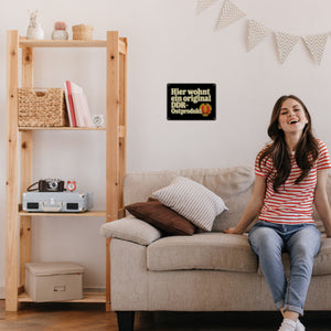 Hier wohnt ein original DDR-Ostprodukt Metallschild in 15x20 cm mit Wappen