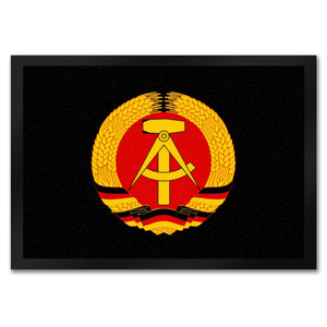DDR Staatswappen Fußmatte in 35x50 cm für Ostalgie Fans
