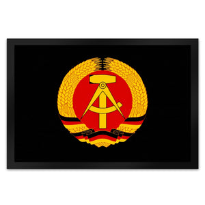 DDR Staatswappen Fußmatte in 35x50 cm für Ostalgie Fans