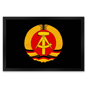 DDR Staatswappen Fußmatte in 35x50 cm für Ostalgie Fans