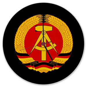DDR Staatswappen Wanduhr für Ostalgie Fans