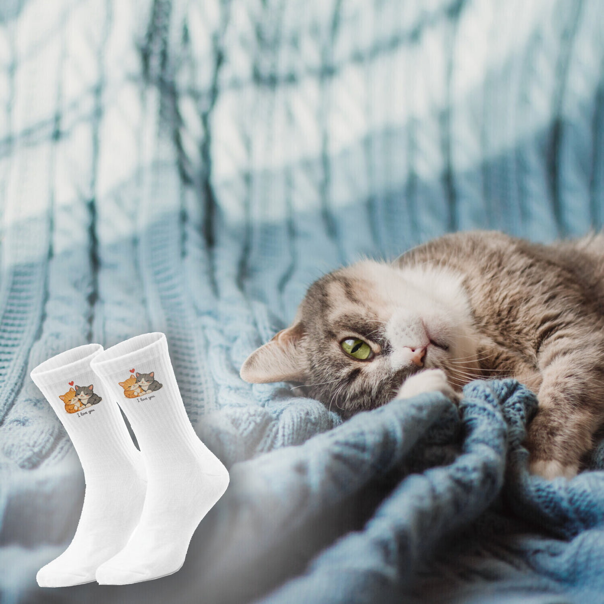 epicsocks Tierliebe Katzen Socken in 37-41 im Paar