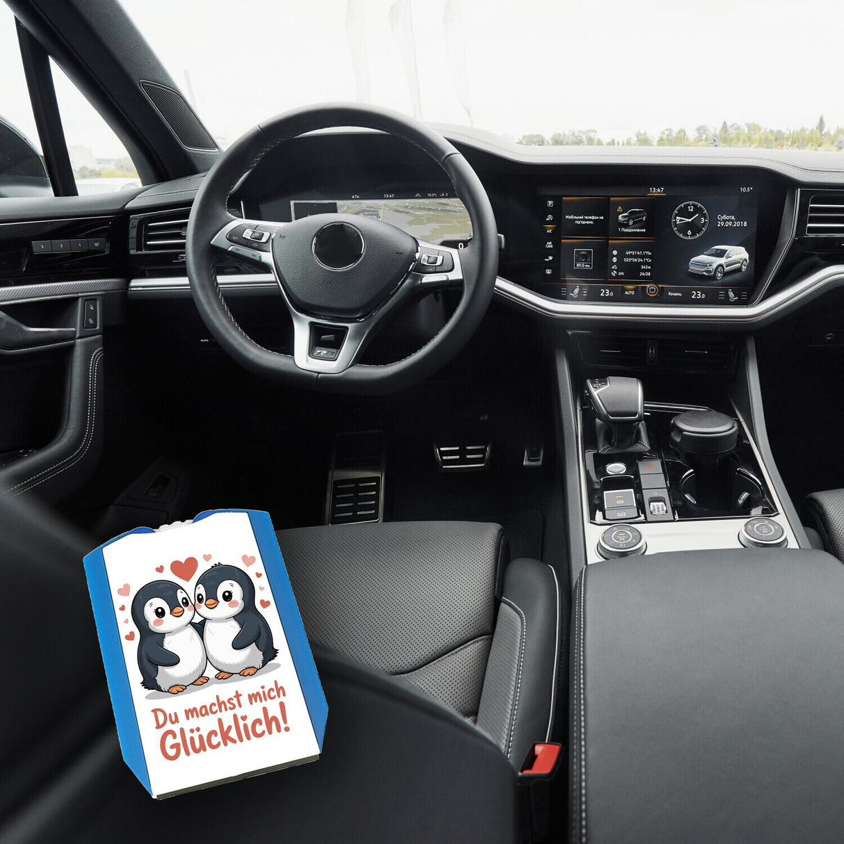 Kawaii Pinguine - Du machst mich glücklich Parkscheibe