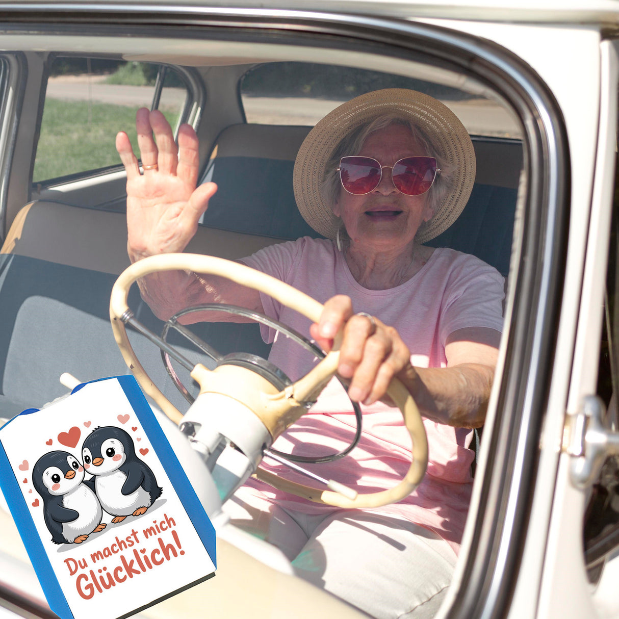Kawaii Pinguine - Du machst mich glücklich Parkscheibe