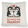 Kawaii Pinguine - Du machst mich glücklich Kissen