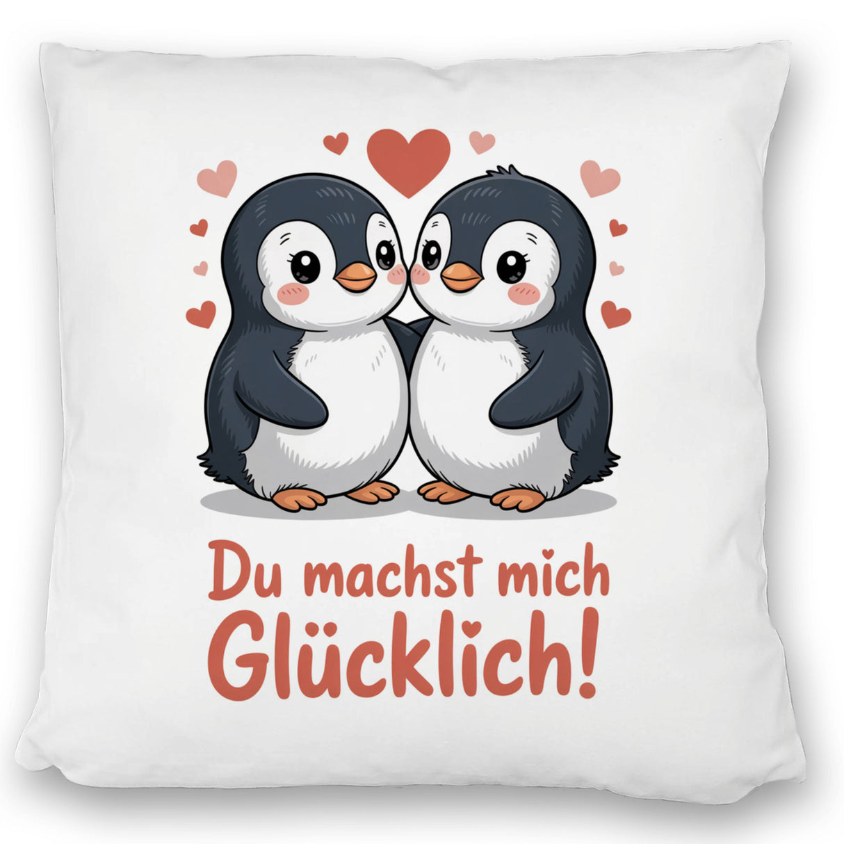Kawaii Pinguine - Du machst mich glücklich Kissen