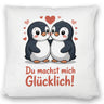 Kawaii Pinguine - Du machst mich glücklich Kissen