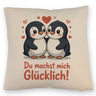 Kawaii Pinguine - Du machst mich glücklich Kissen