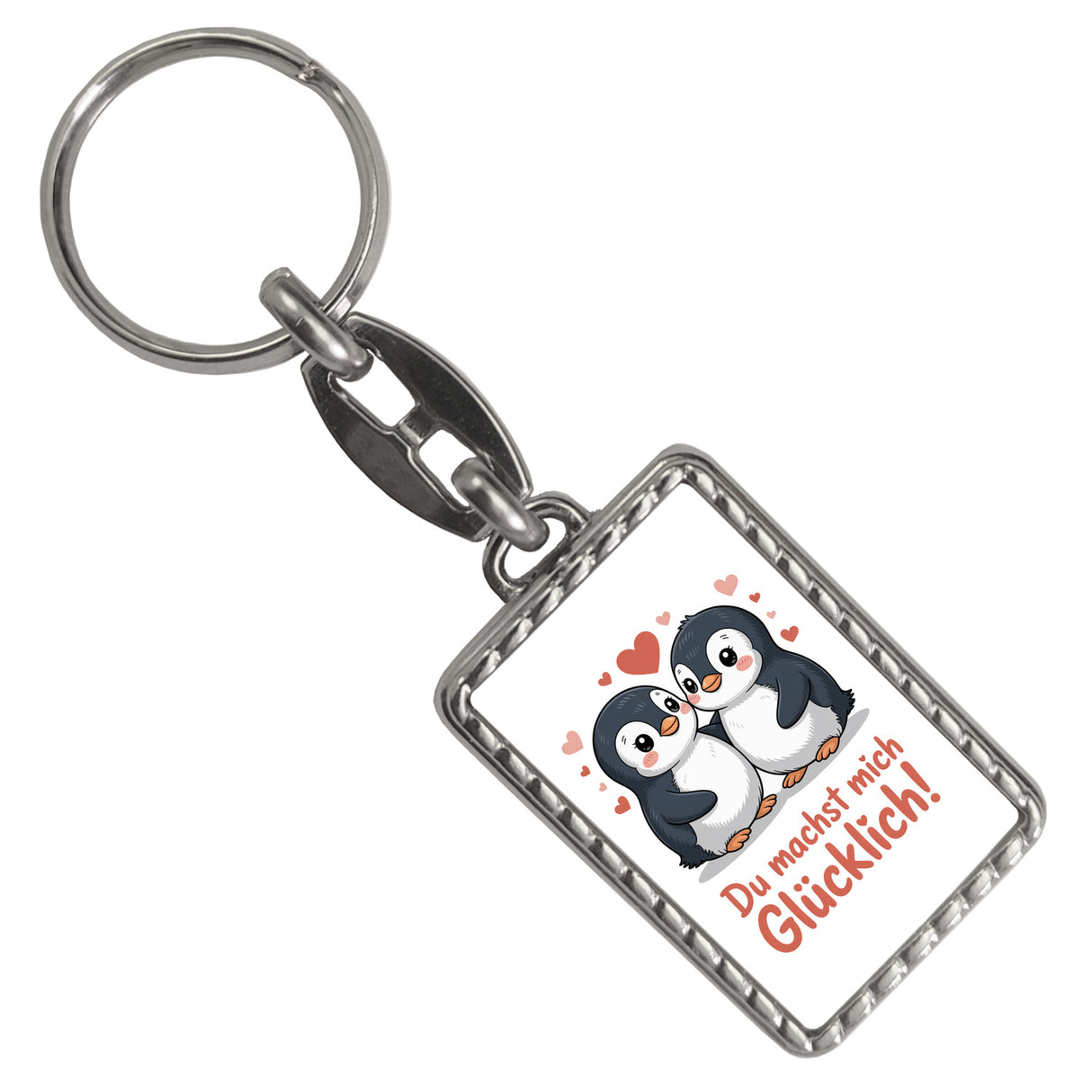 Kawaii Pinguine - Du machst mich glücklich Schlüsselanhänger