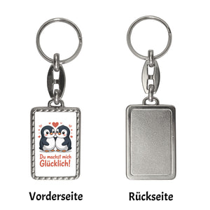 Kawaii Pinguine - Du machst mich glücklich Schlüsselanhänger