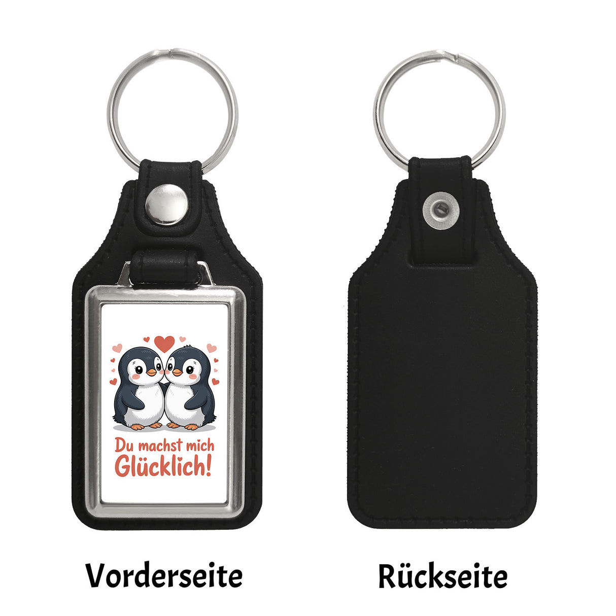 Kawaii Pinguine - Du machst mich glücklich Schlüsselanhänger