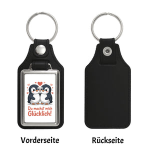 Kawaii Pinguine - Du machst mich glücklich Schlüsselanhänger