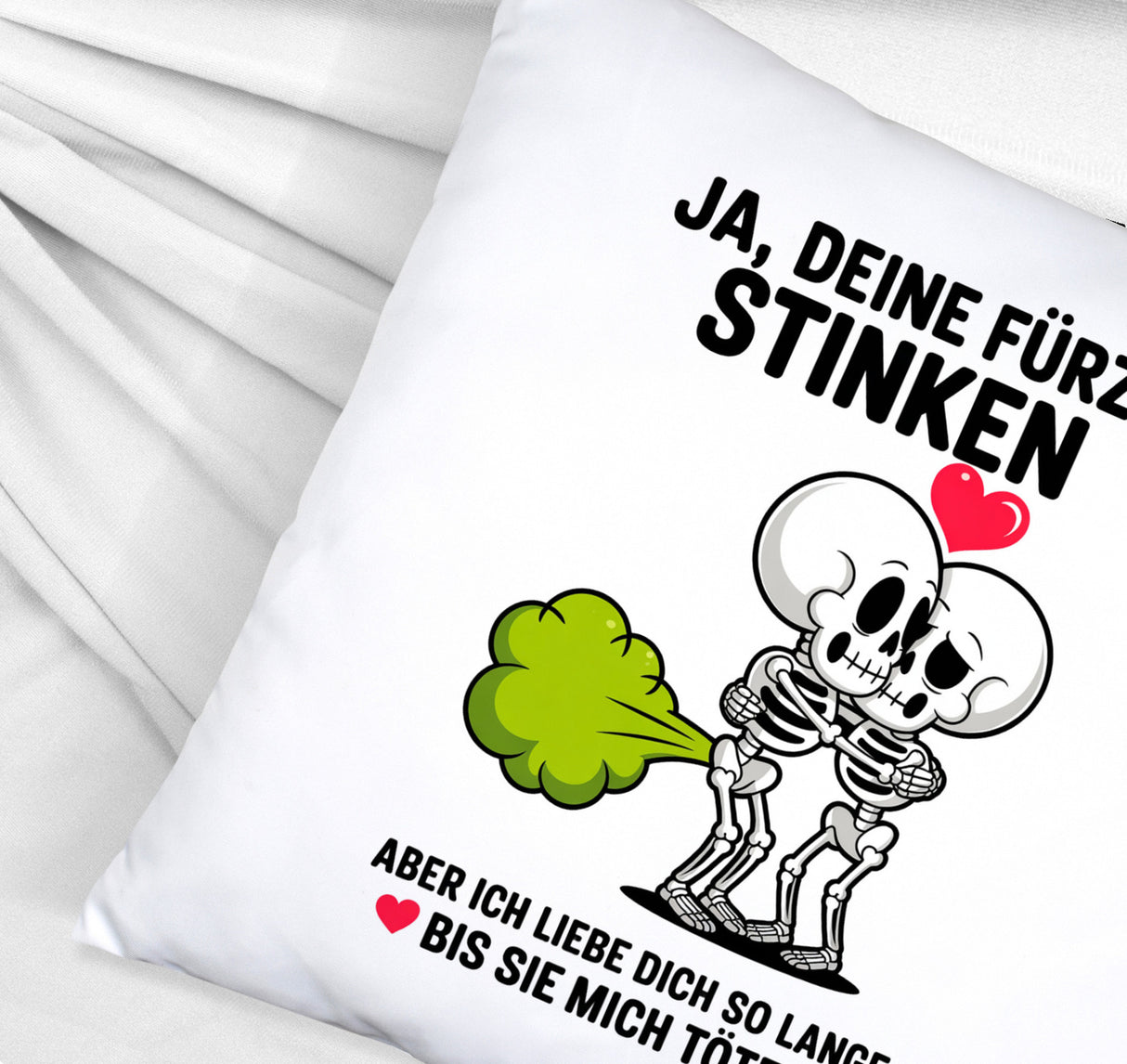 Skelett Pärchen - Ja, deine Fürze stinken Kissen