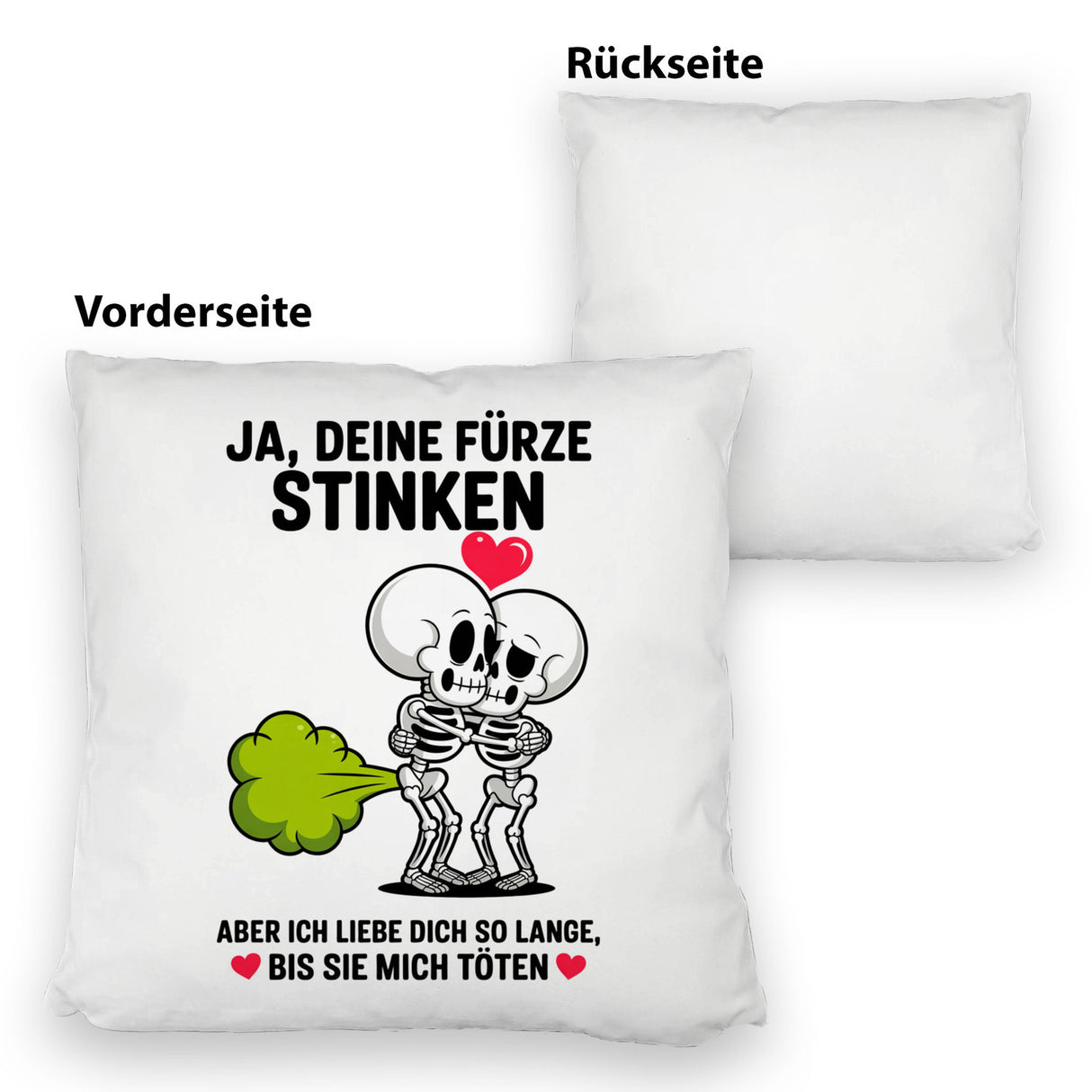 Skelett Pärchen - Ja, deine Fürze stinken Kissen