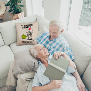 Skelett Pärchen - Ja, deine Fürze stinken Kissen