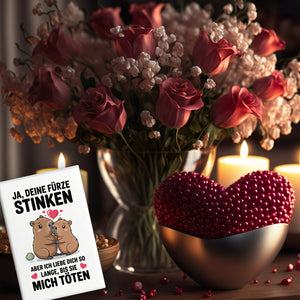 Capybara Pärchen Souvenir Souvenir Magnet - Ja, deine Fürze STINKEN