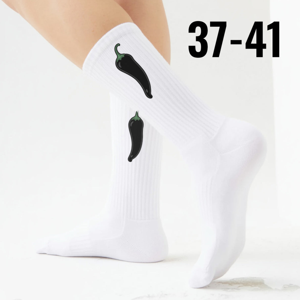 epicsocks Chili Lover Schwarze Chili Socken in 37-41 im Paar