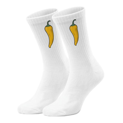 epicsocks Chili Lover Gelbe Chili Socken in 37-41 im Paar