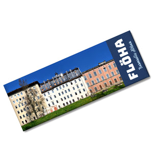 streetline Flöha Baumwolle Altbau Panorama Souvenir Magnet