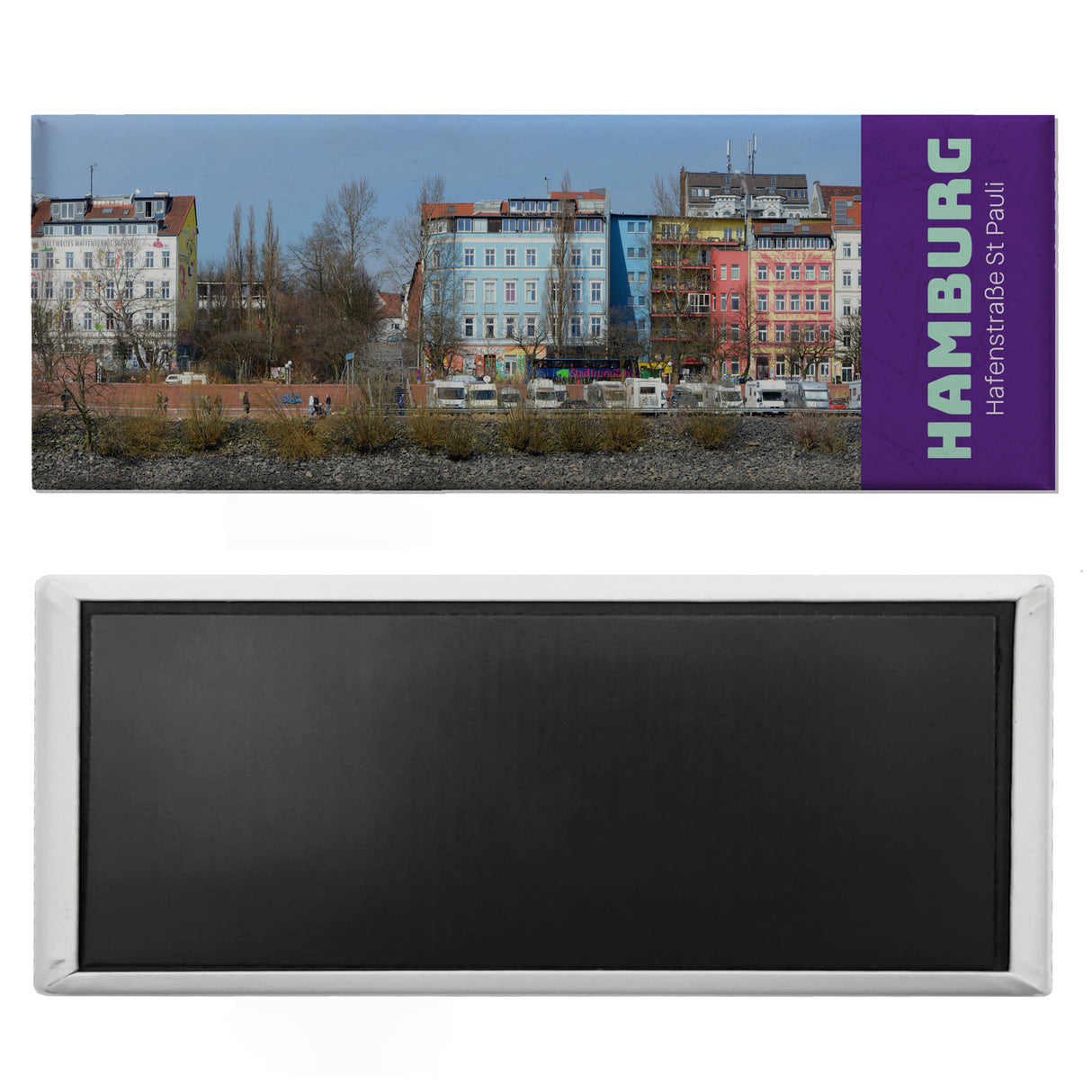 streetline Hamburg Hafenstraße St Pauli Panorama Souvenir Magnet