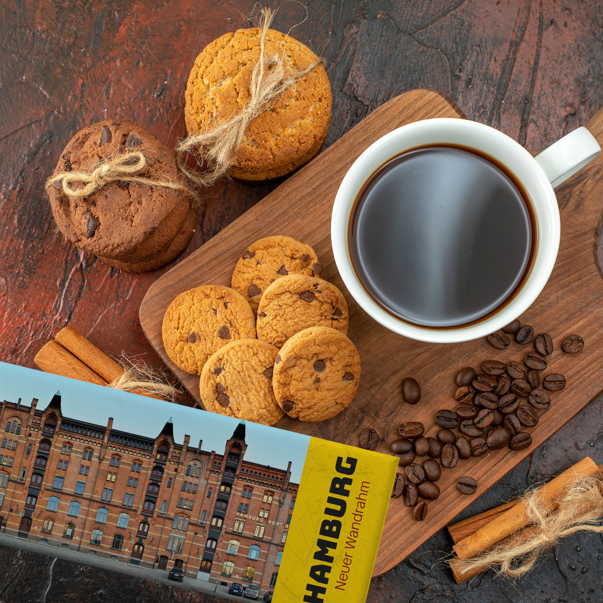 streetline Hamburg Neuer Wandrahm Panorama Souvenir Magnet